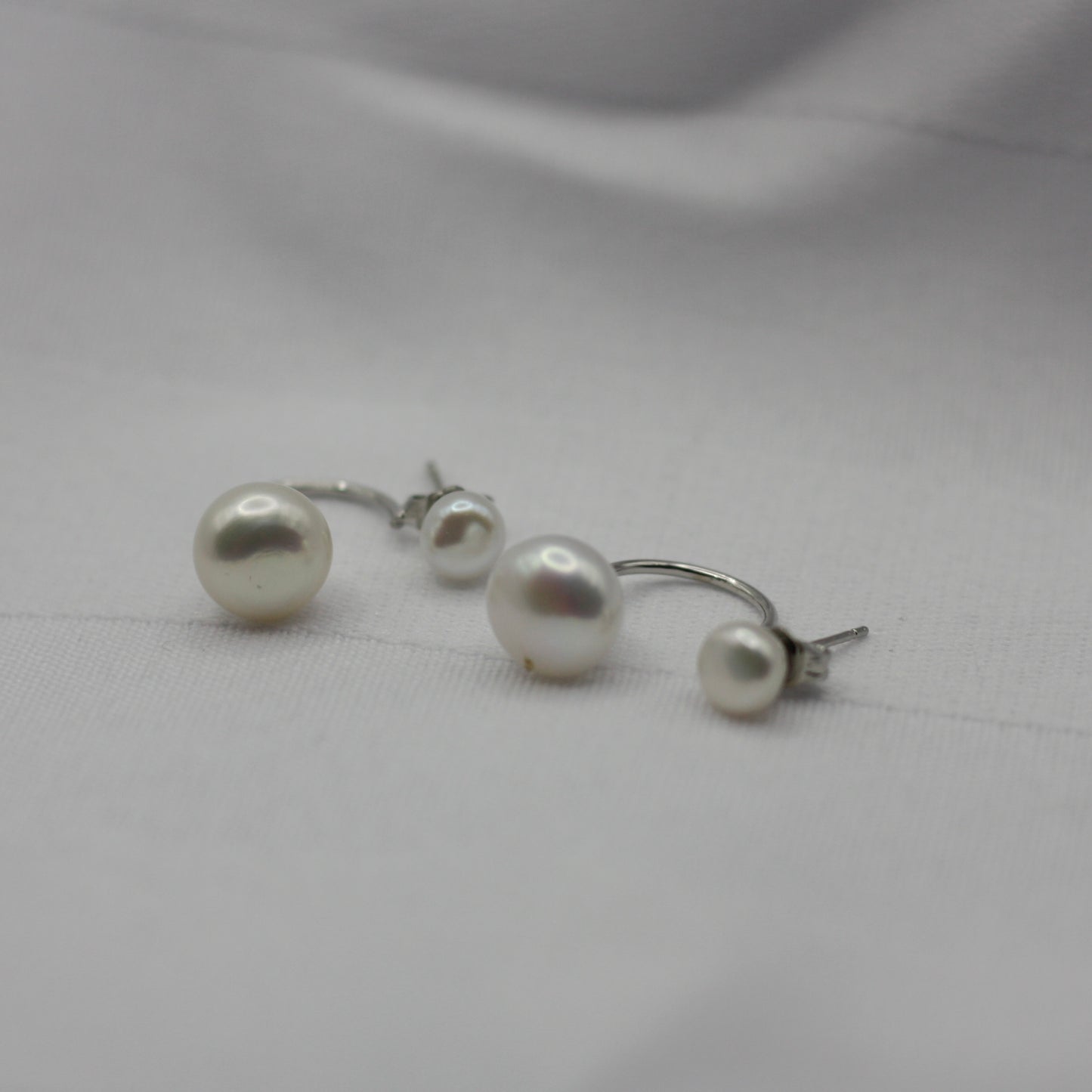 Aretes de Perla Doble